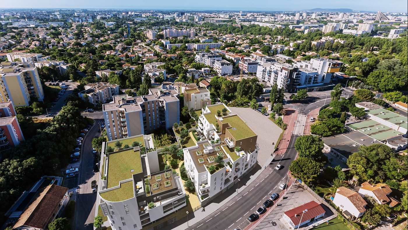 Résidence contemporaine dans le quartier dynamique de la Pompignane à Montpellier - du T2 au T5